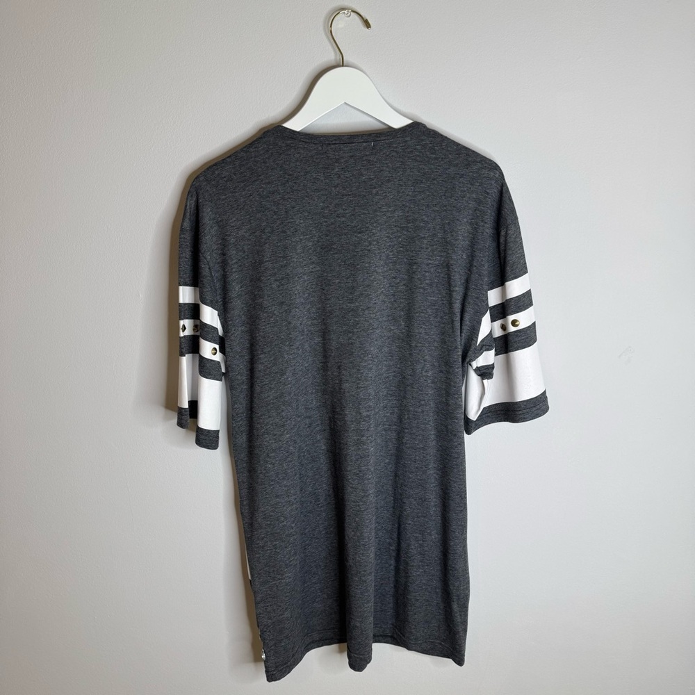 NWT Endless Rose | Gray and White Studded and Graphic T-Shirt Dress | Size Large - Picture 5 of 5